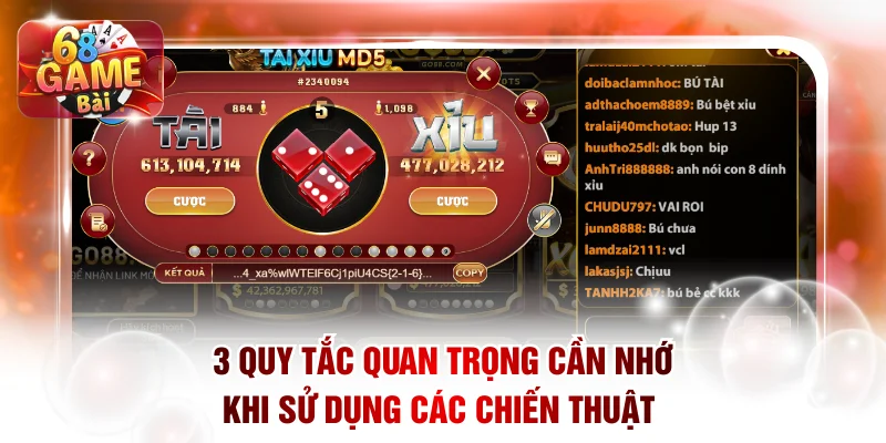 3 quy tắc quan trọng cần nhớ khi sử dụng các chiến thuật 